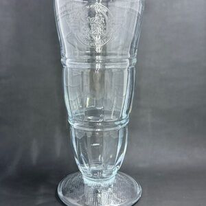 Vintage Embossed Steak 'n Shake 3/16” Thick Glass Milkshake/Sundae/Parfait Glass